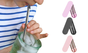 Collapsable Telescopic Reusable Drinkable Straw (1 or 2-Pack)